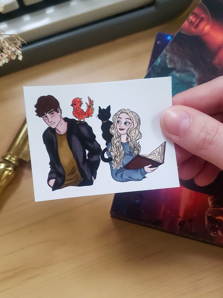 Willow and Avi with Pets - Sticker product image (1)