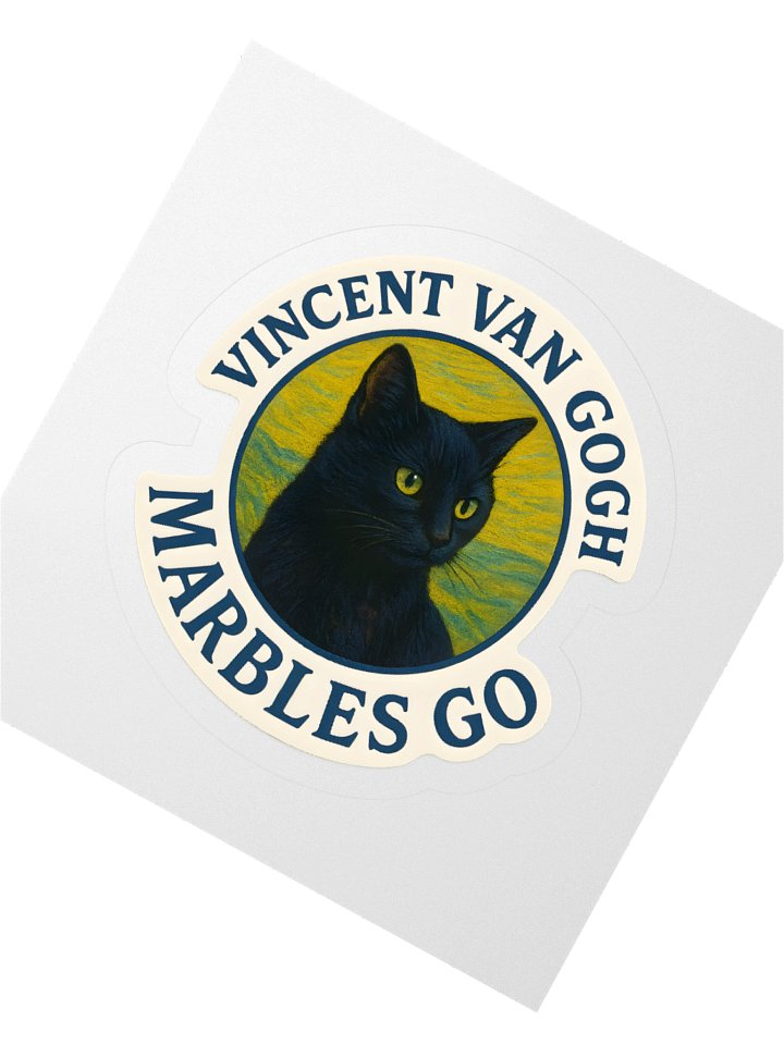 Starry Cat Vincent Van Gogh Sticker product image (6)