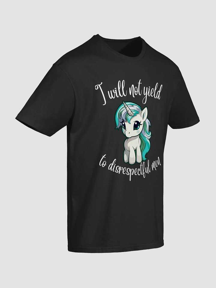 I will not yield tee with green and blue unicorn product image (6)