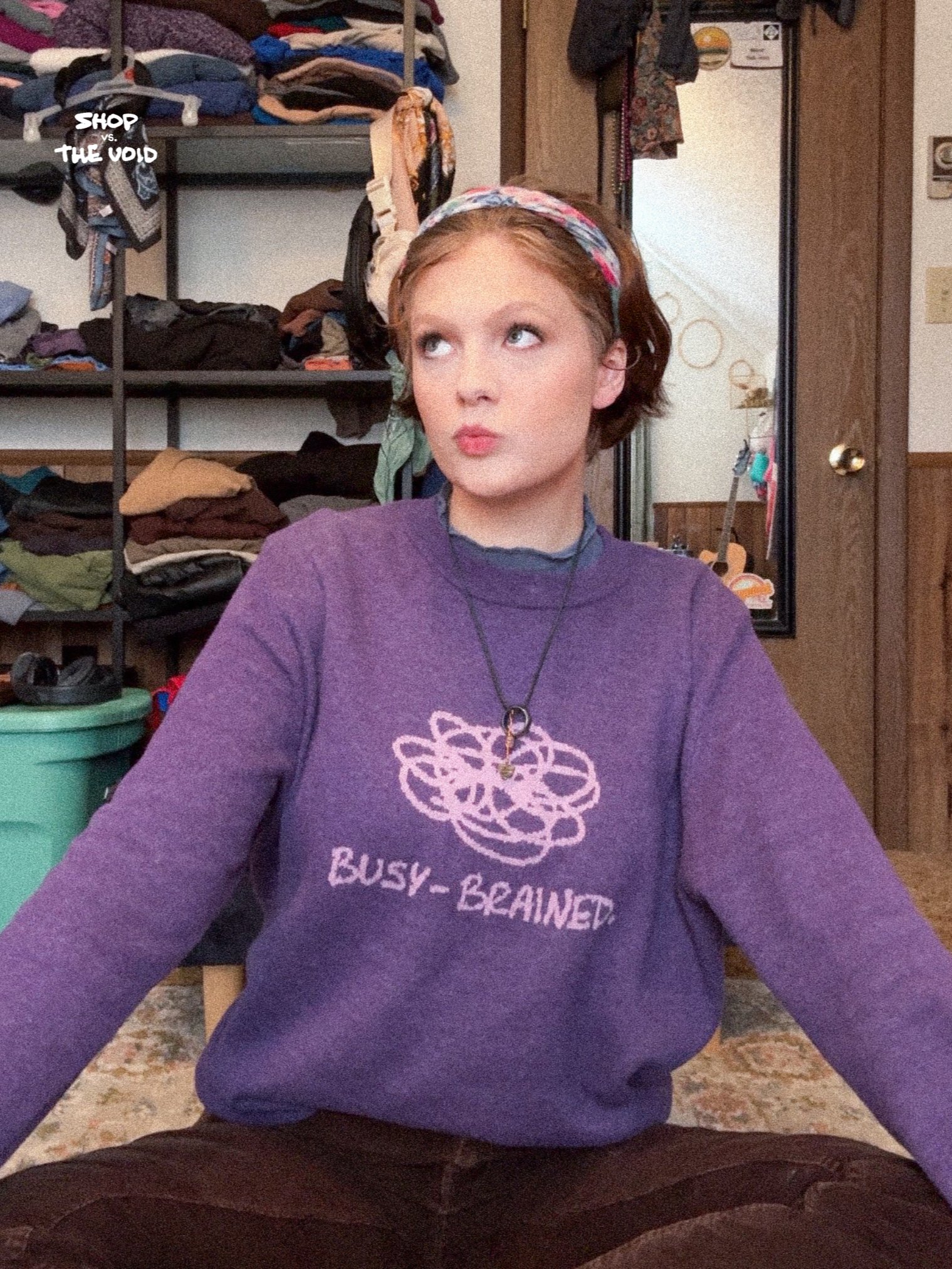 BUSY-BRAINED (duotone purple) knitwear classic crewneck product image (4)