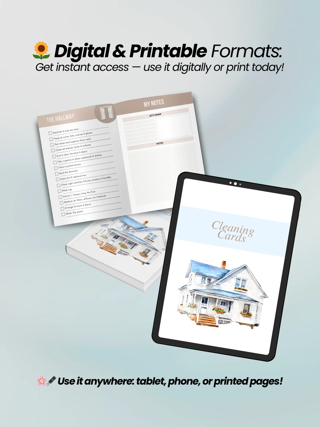 Cleaning Schedule & Family Chore Chart Digital Planner | MRR PLR Bundle product image (4)