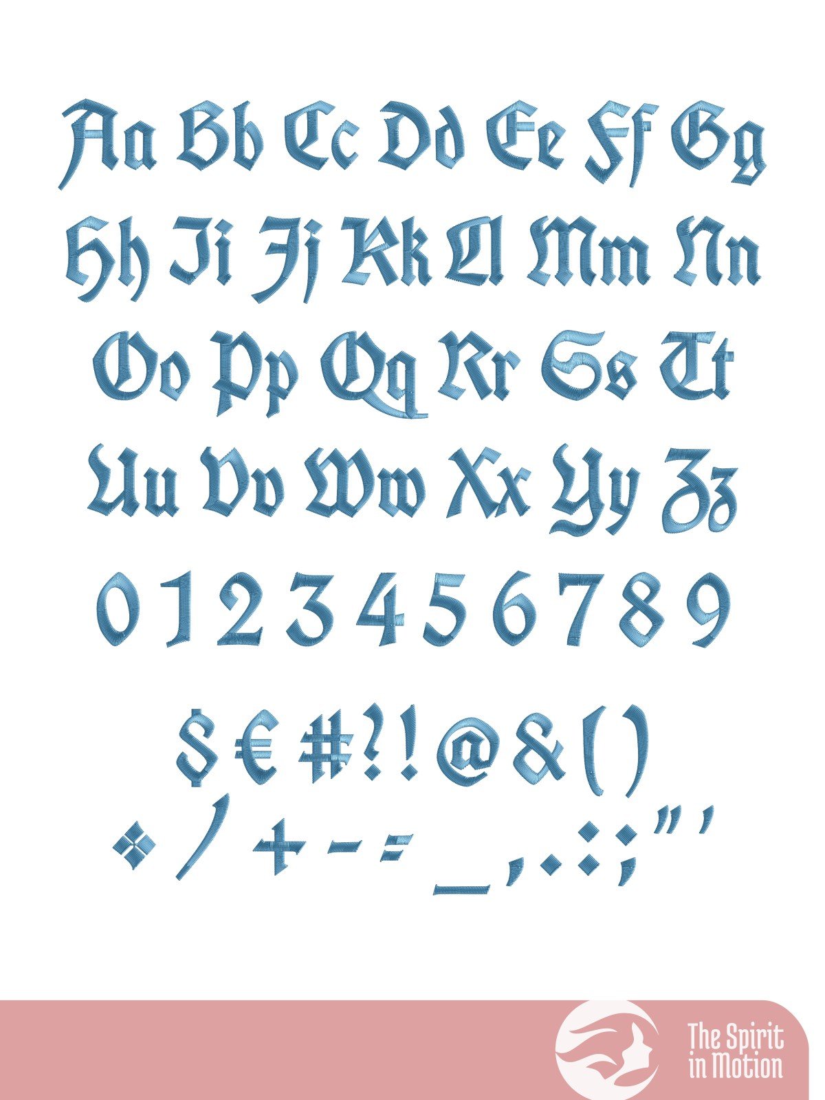 Unifraktur Cook Gothic Blackletter Machine Embroidery Font | PES, BX, DST product image (2)