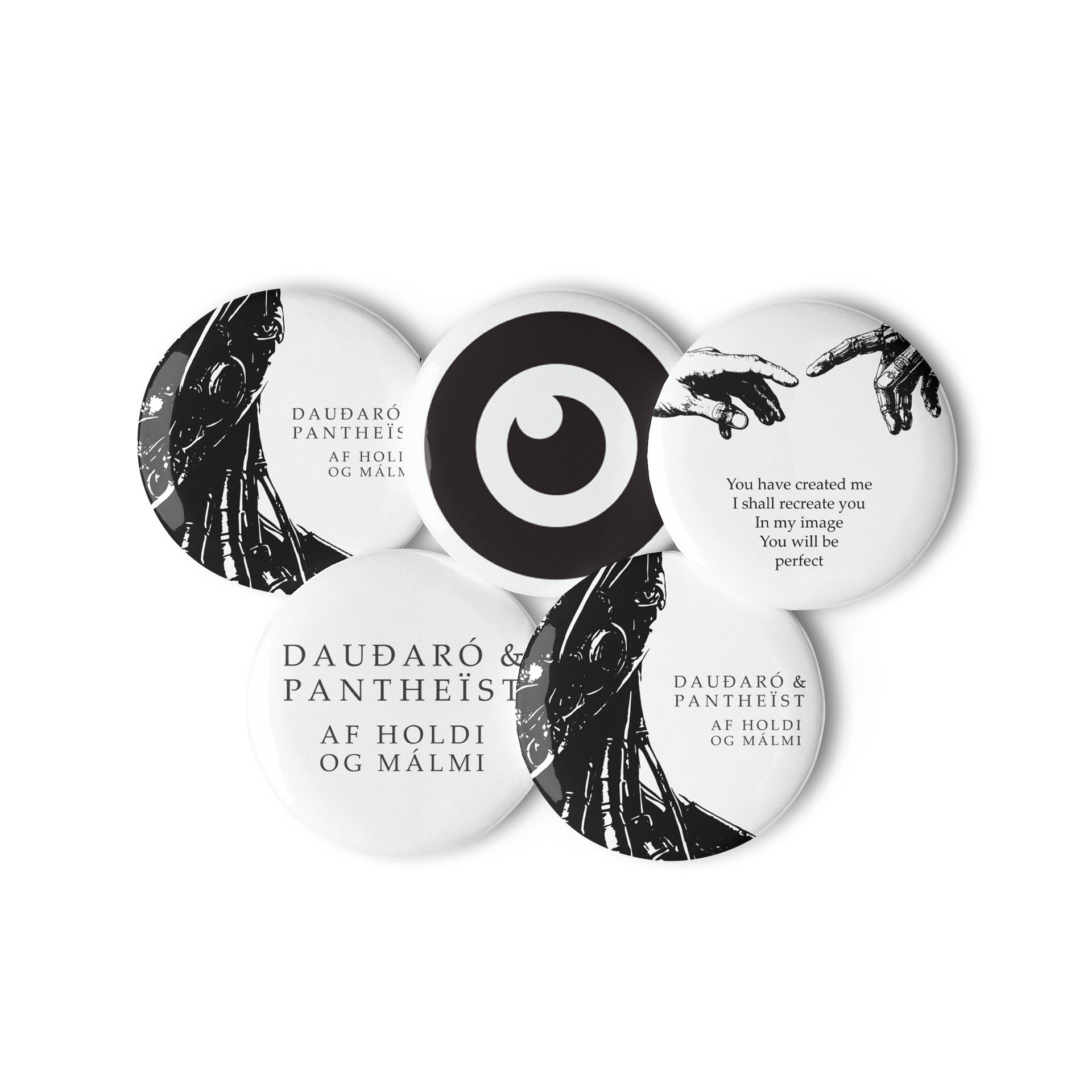 Dauðaró & Pantheïst — Af holdi og málmi Limited Edition Pins product image (3)