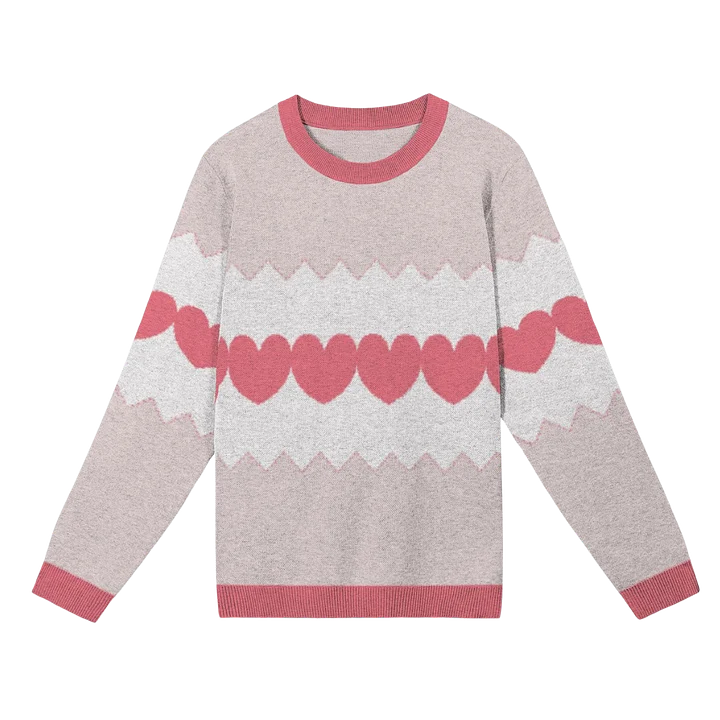Line of Hearts Knitted Classic Sweater product image (1)