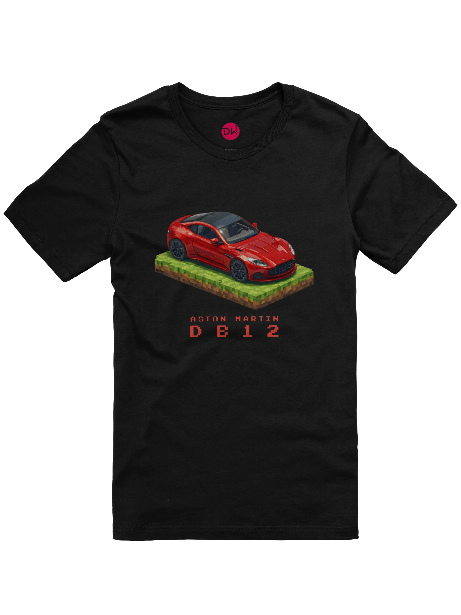 Orange Aston Martin DB12 Shirt (Pixel, Retro, Minecraft) product image (3)