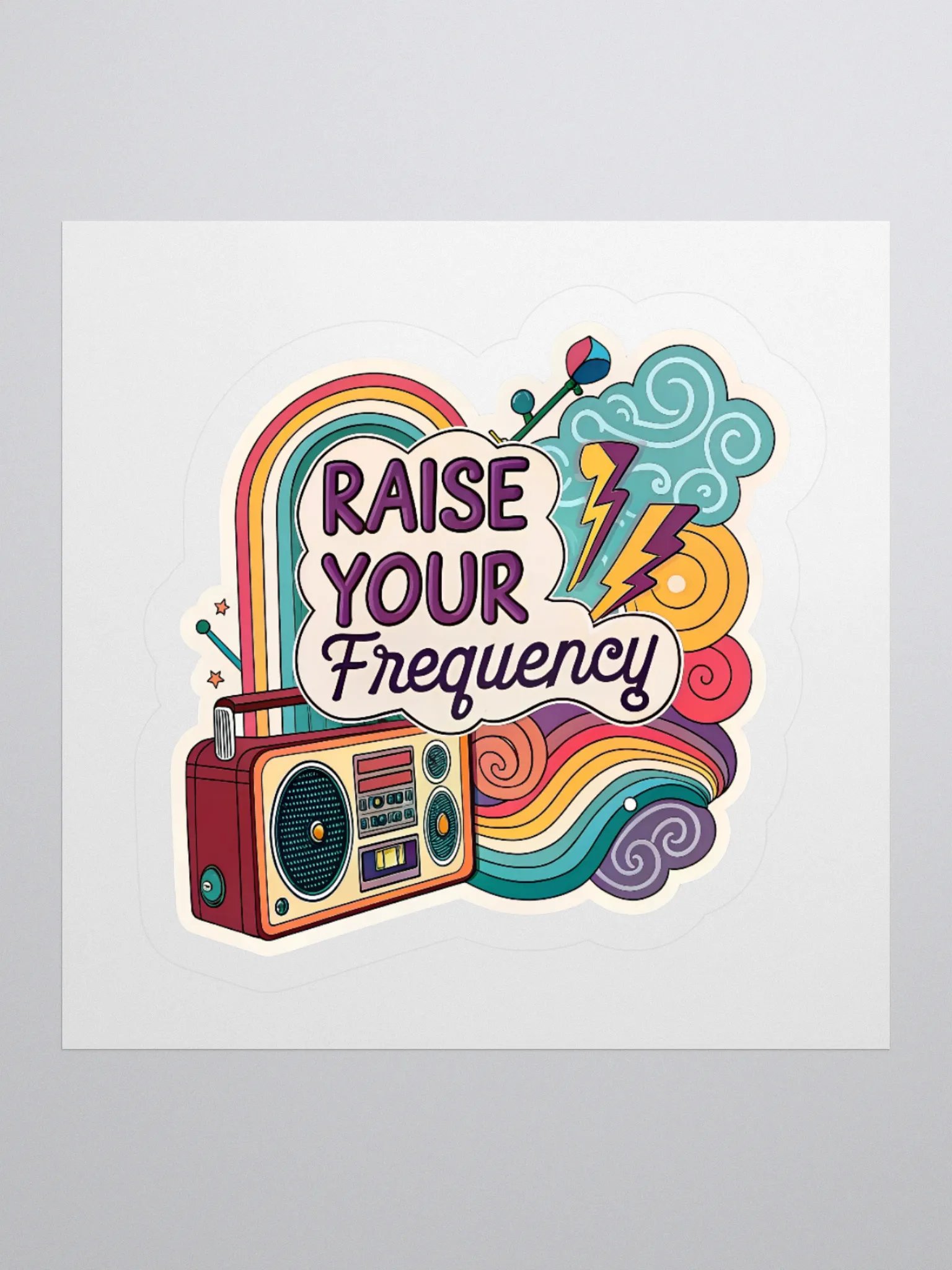Raise Your Frequency Psychedelic Stickers product image (1)