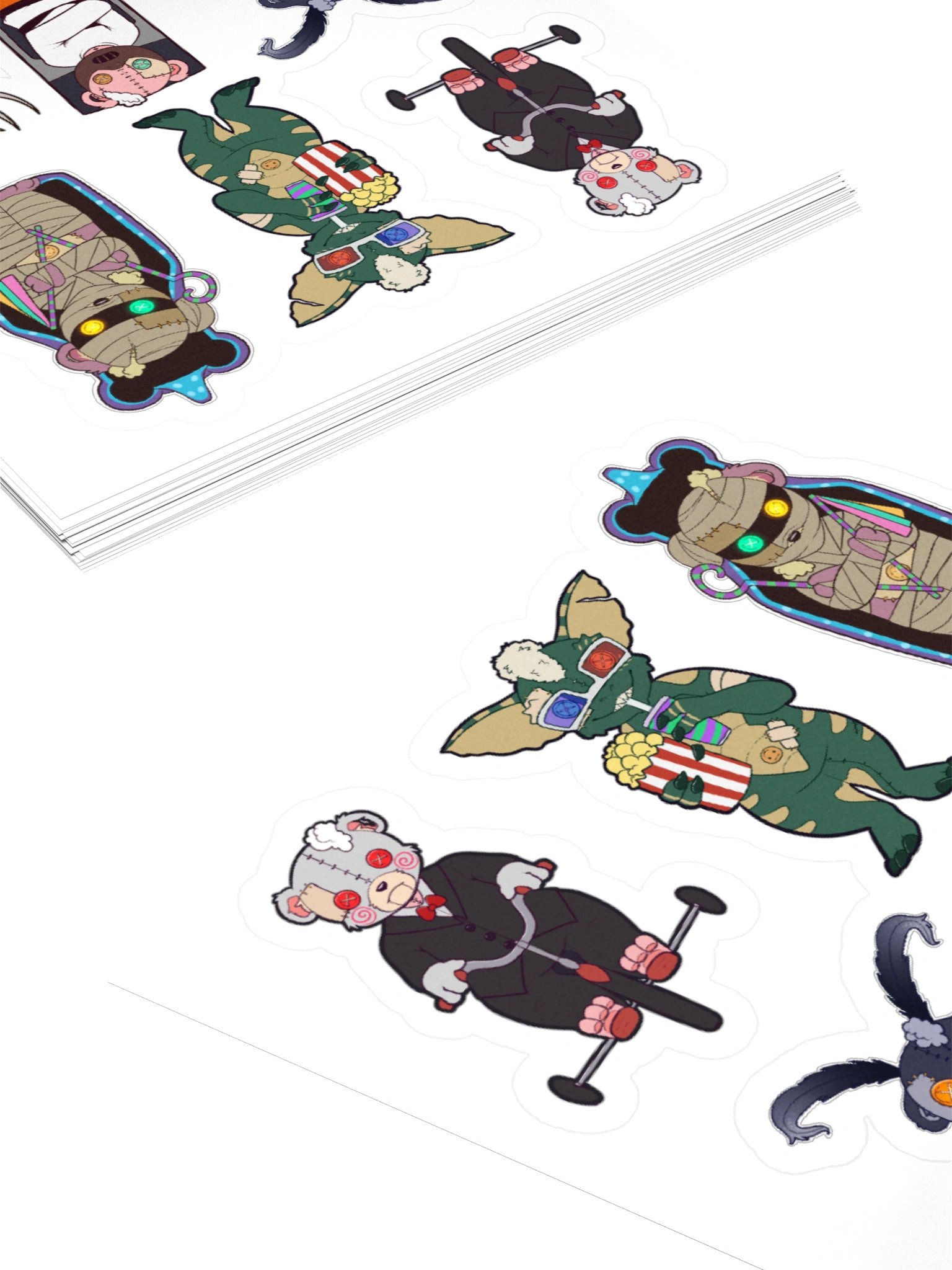 Anxiety Bear Scare Bear Stickers Halloween 2026 pt 4 product image (10)