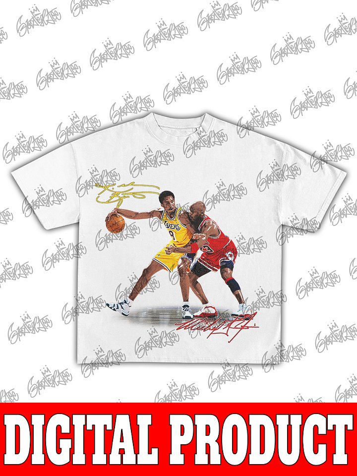 Kobe Bryant vs. Michael Jordan The GOATs Vintage NBA Bootleg Graphic product image (2)
