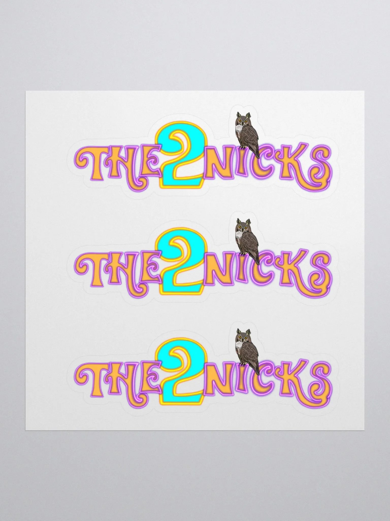 The2Nicks 3x Stickers product image (1)