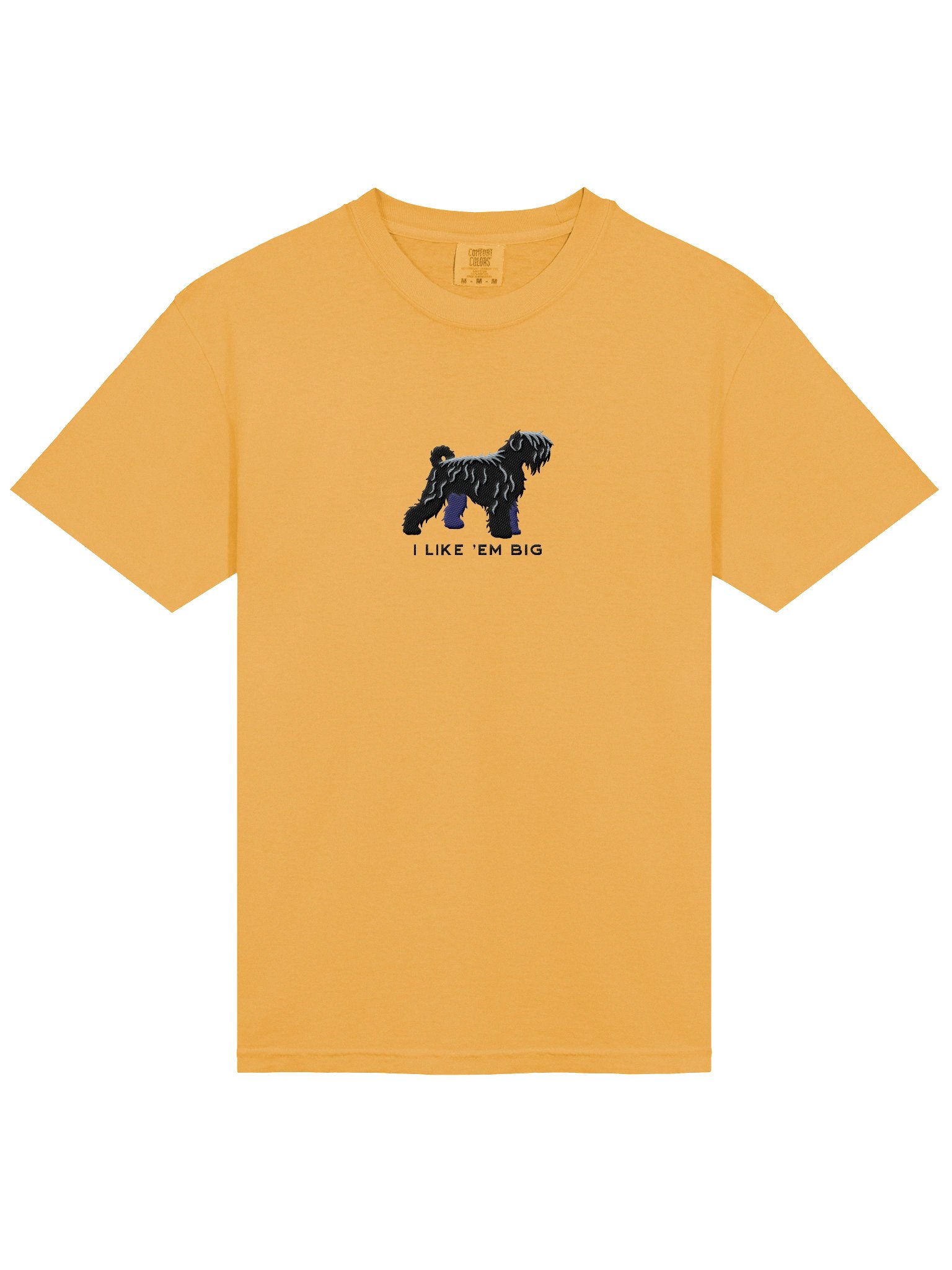 I Like 'Em Big T-Shirt(Embroidered) of a Black Russian Terrier product image (6)