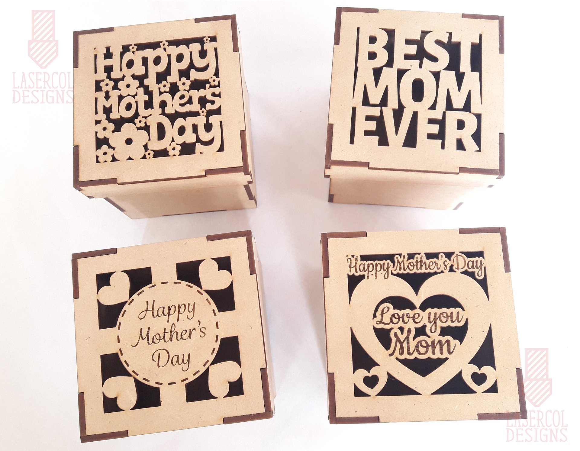 Mother's Day Gift Box (4 Styles) - Laser Cut Files product image (3)