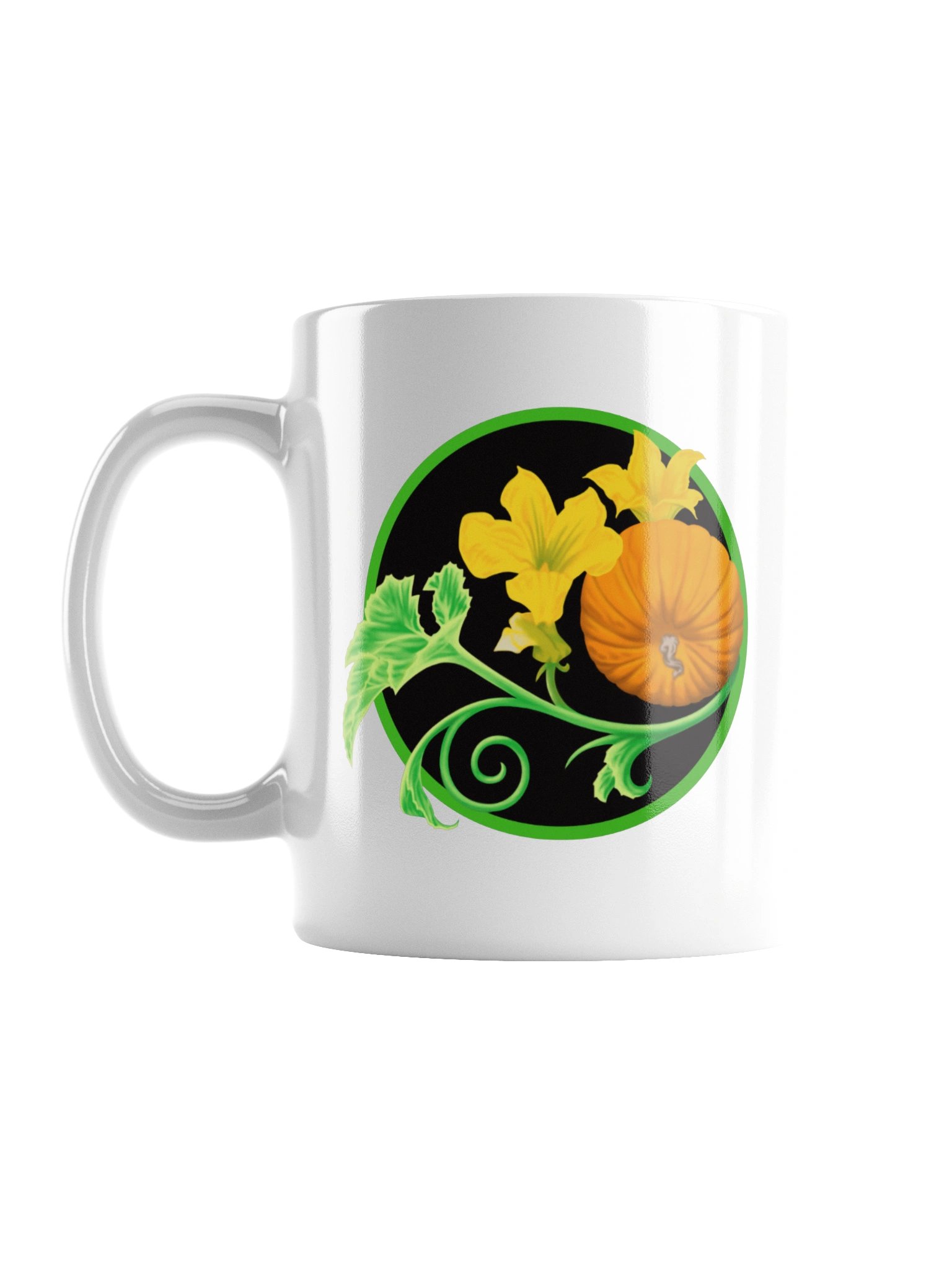 Harvest Pumpkin Blossom Ceramic Mug – Cozy Autumn Botanical Coffee Cup product image (3)