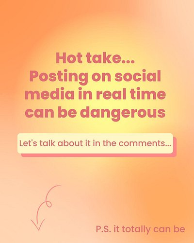 Hot take: aesthetics should never be more important than safety. 

The reality is that once something is posted online, you h...