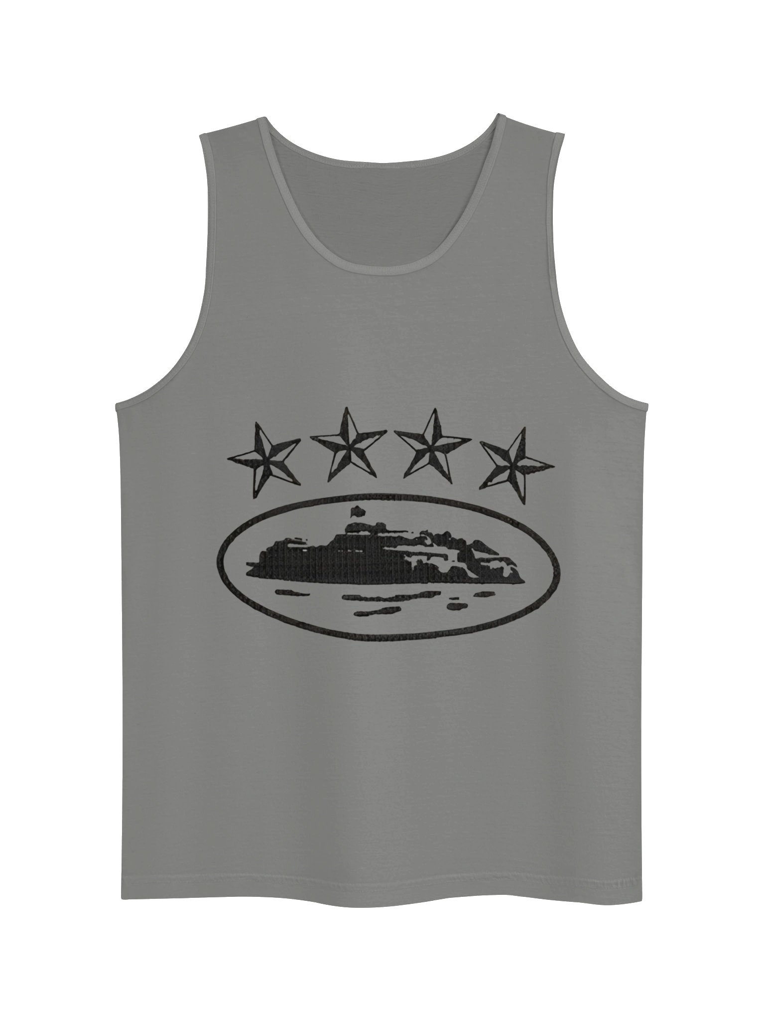 Corteiz 4Starz Alcatraz Tank Top Grey product image (1)