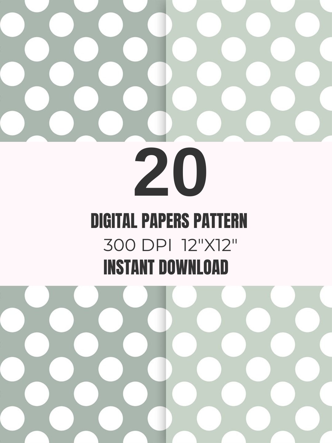 Pastel Pink & Sage Seamless Paper Pack 20 product image (8)
