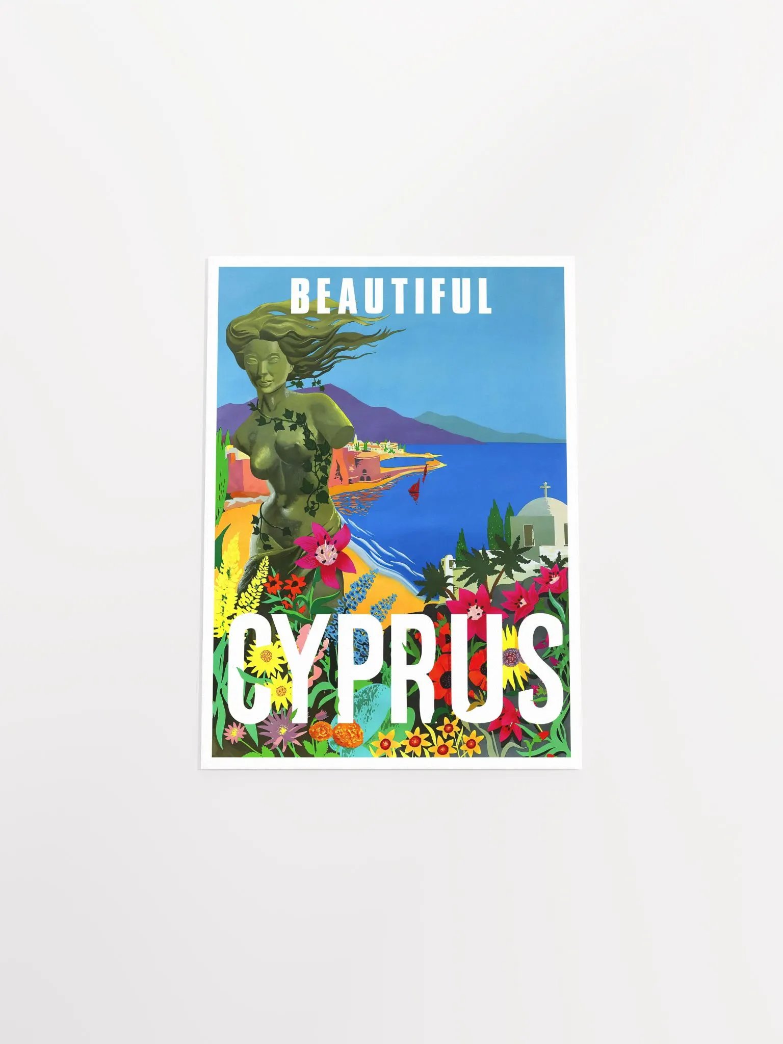 Beautiful Cyprus, Nicosia, 1960s — retro vintage travel poster product image (9)