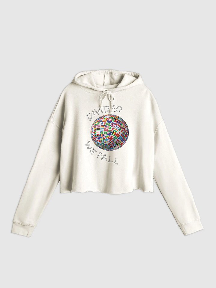 Divided We Fall - Nations - Globe - Independent Trading Co. Women’s Lightweight Cropped Hoodie product image (1)
