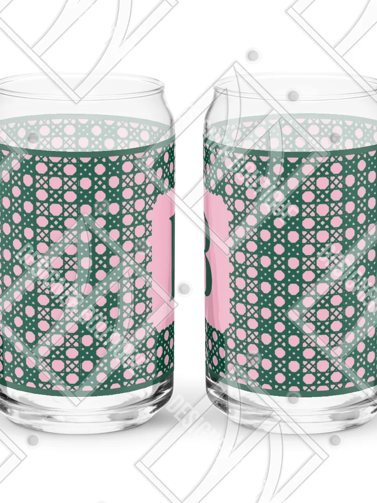 Verdant Garden Monogram B Can-Shaped Glass product image (7)