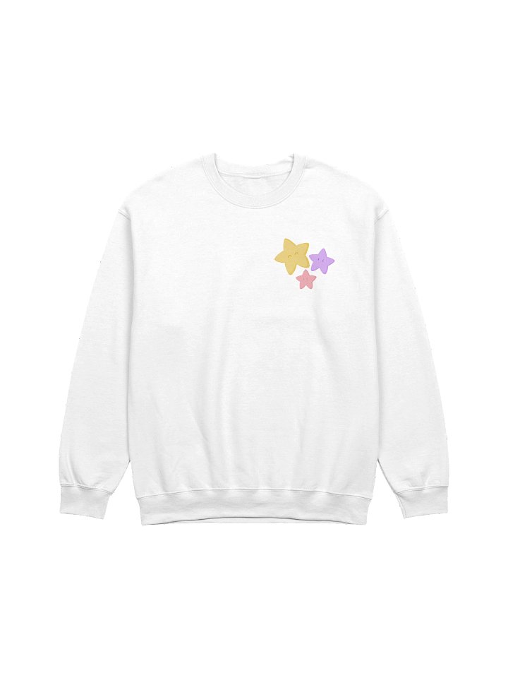 little stars crewneck sweatshirt (white) product image (1)