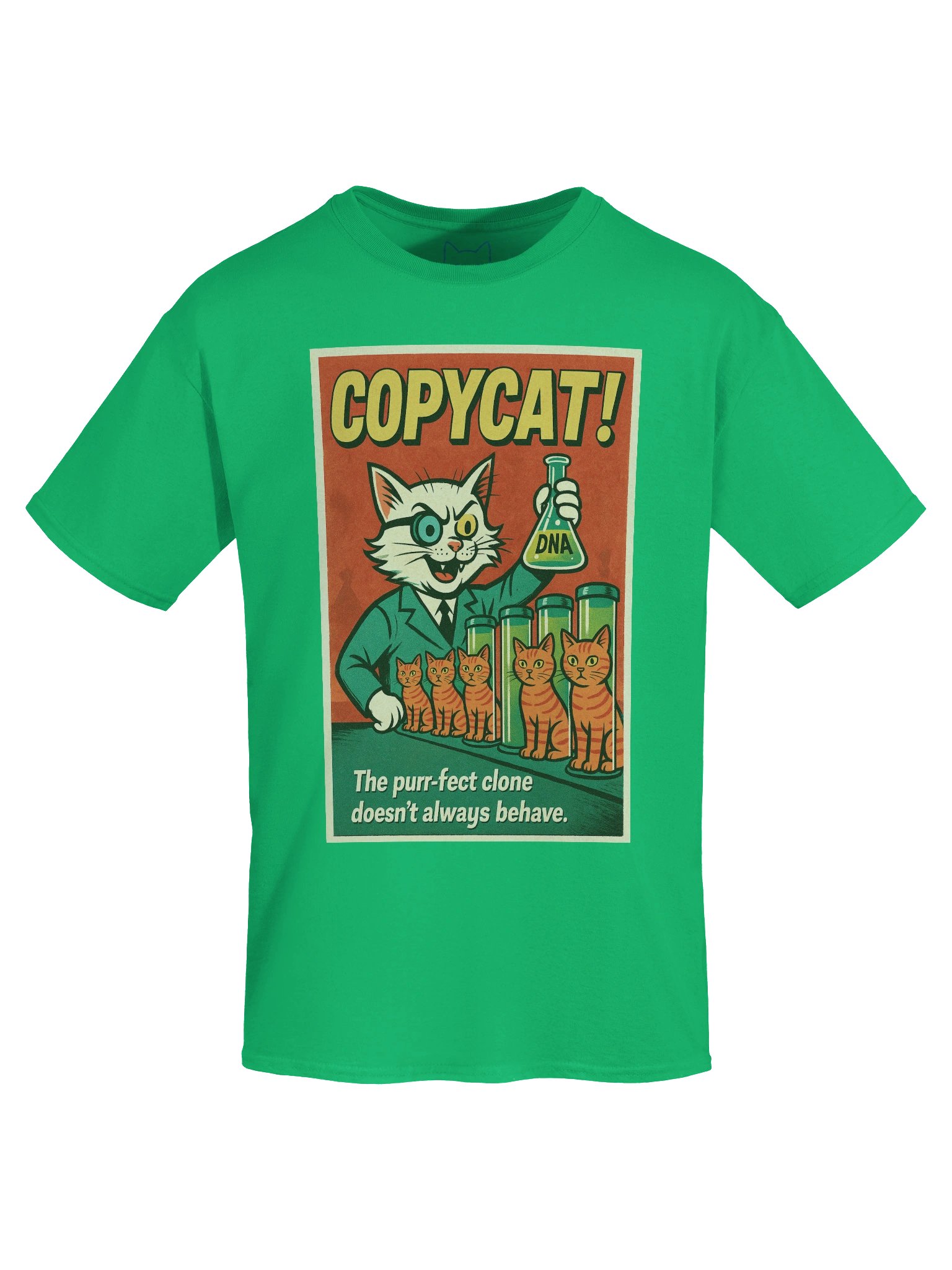 Copycat! Purr-fect Clone Mad Cat Scientist Boxy Fit Unisex T-Shirt product image (55)