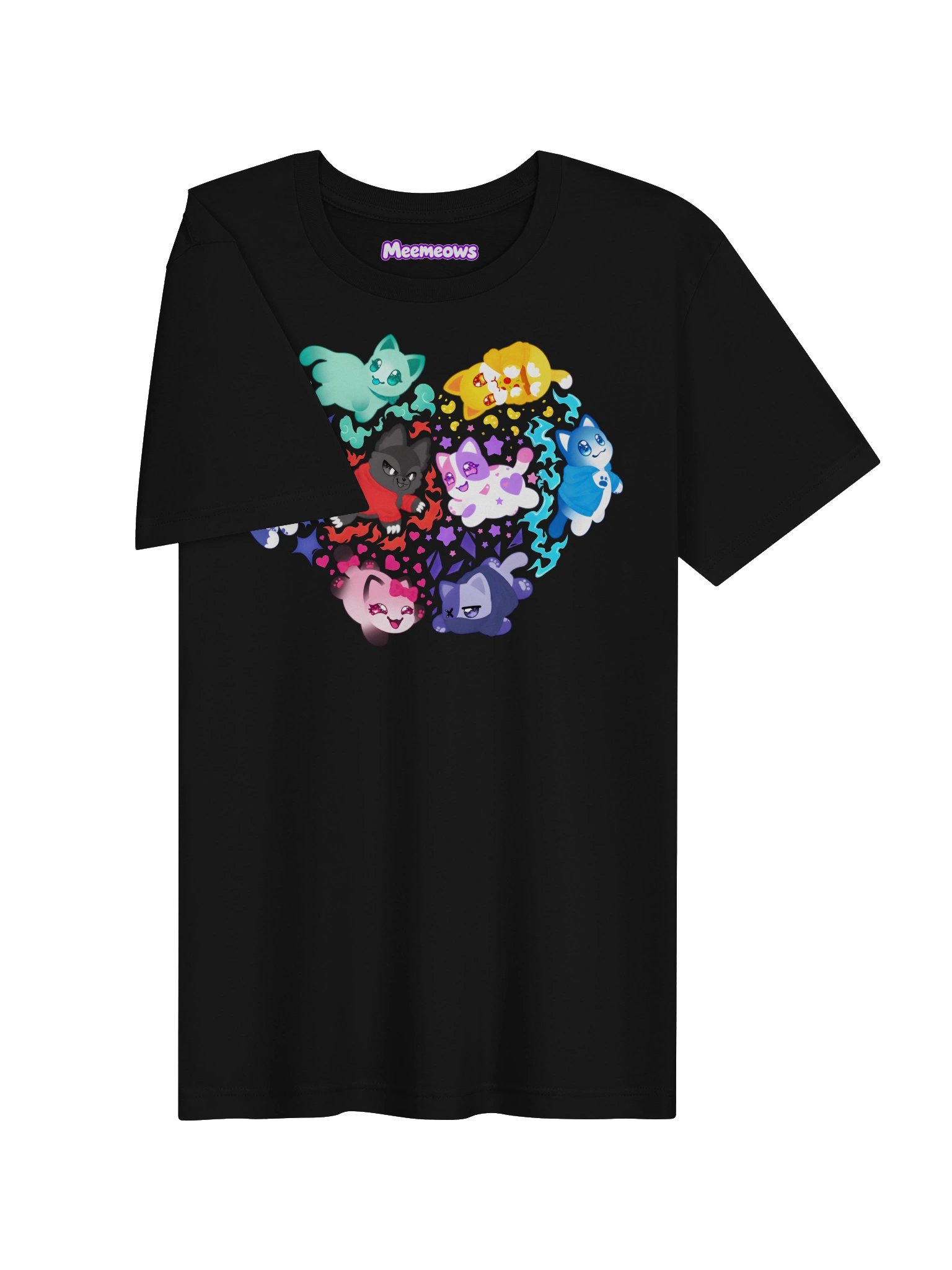 Meemeows Cat T-Shirt – Colorful Kawaii Fantasy Cats product image (3)
