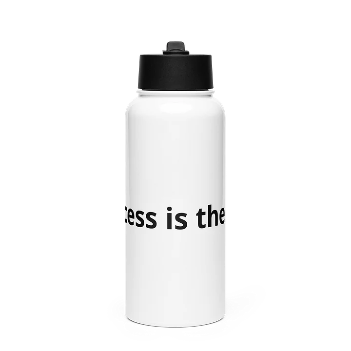 Sleek Black Straw Lid Water Bottle product image (1)