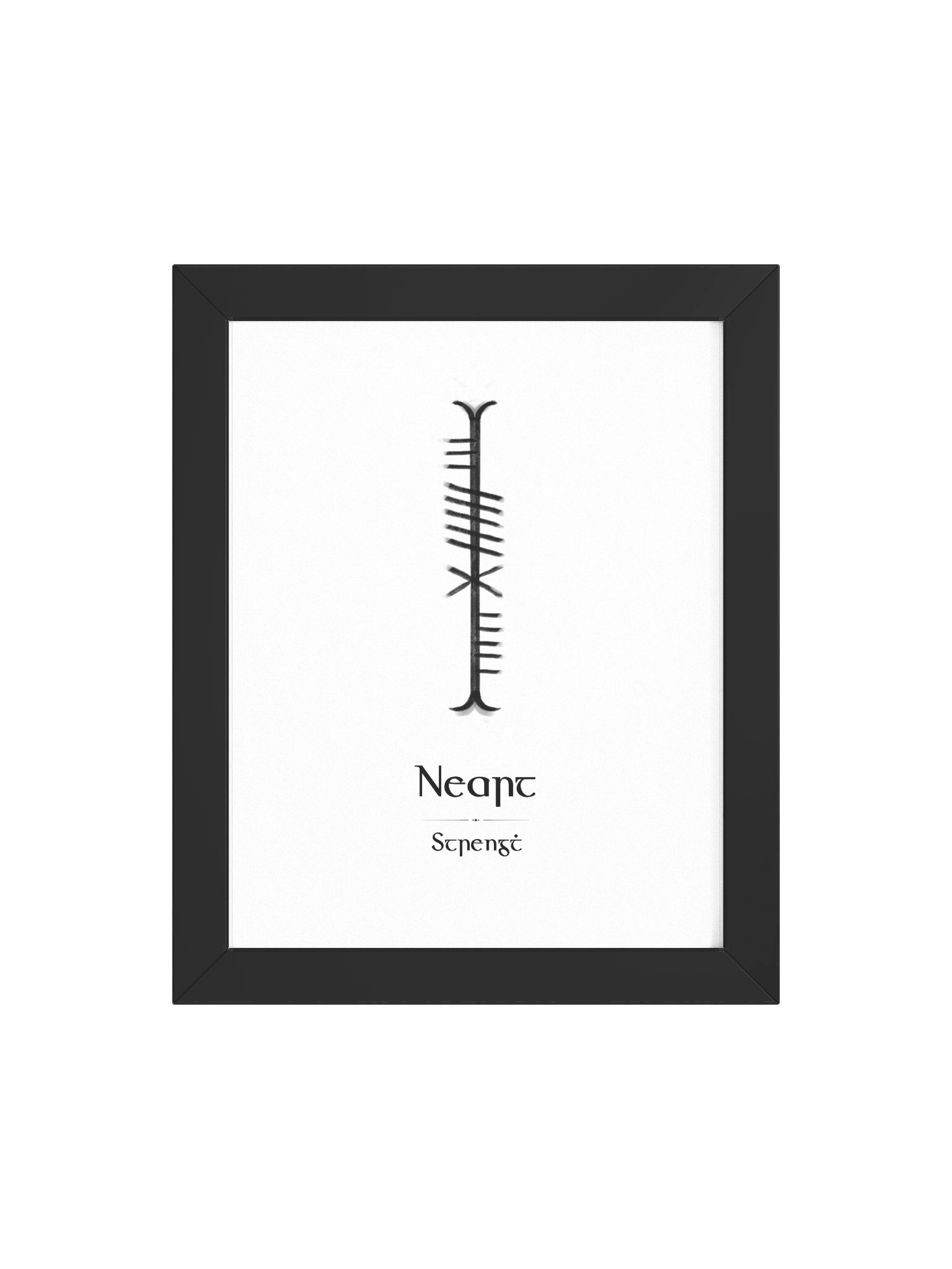 Neart – Celtic Strength Ogham Framed Art Print product image (22)
