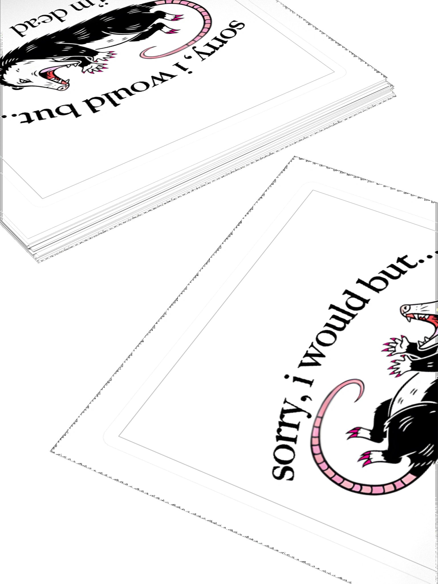 Sorry, I’m Dead Opossum Kiss Cut Sticker product image (10)