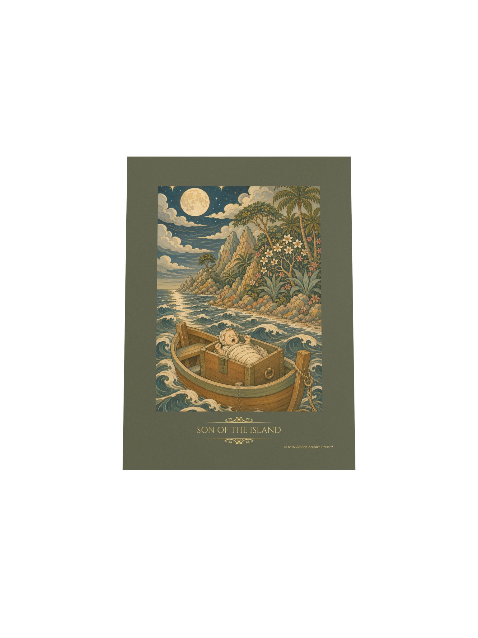 Son of the Island — Art Nouveau Art Print (Baby and Sea) product image (35)