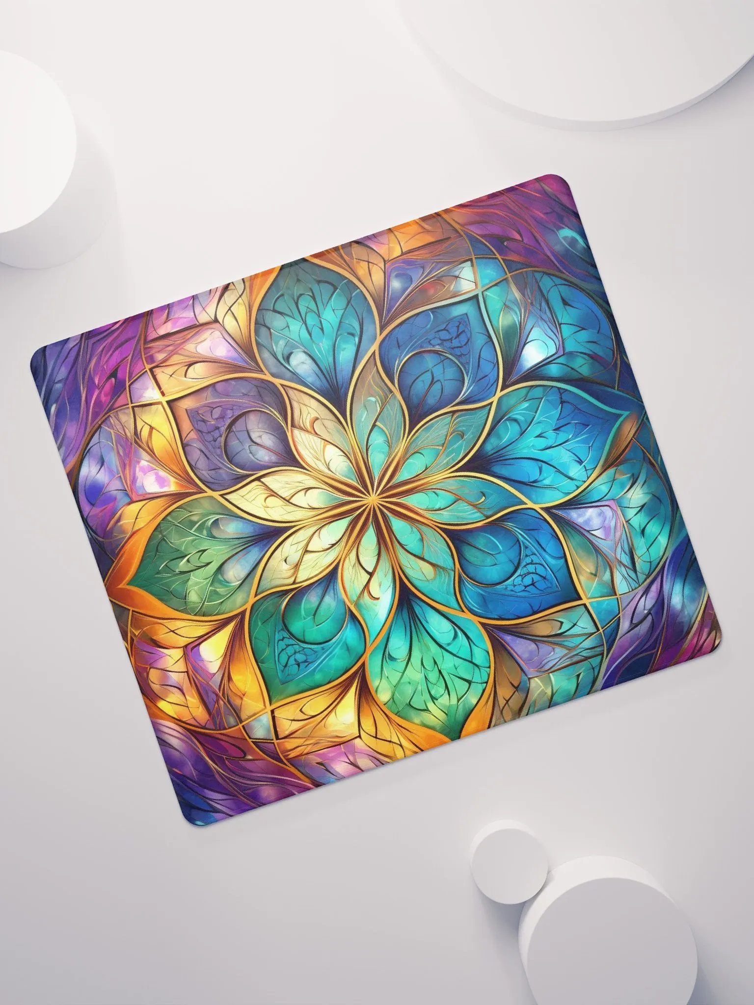 Jewel-Toned Fractal Gaming Mouse Pad - Unleash Your Power product image (7)