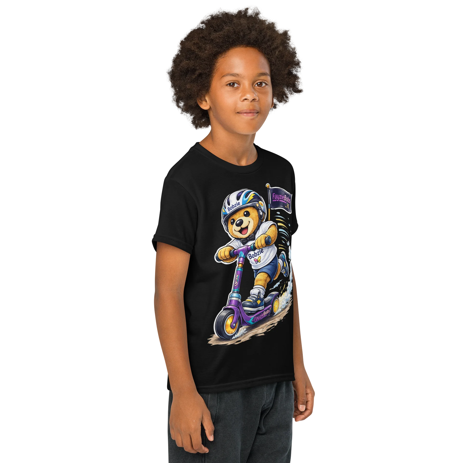 Bobzie Scooter Adventure Youth Tee | Ride Bold Edition by FayzieBobs product image (4)