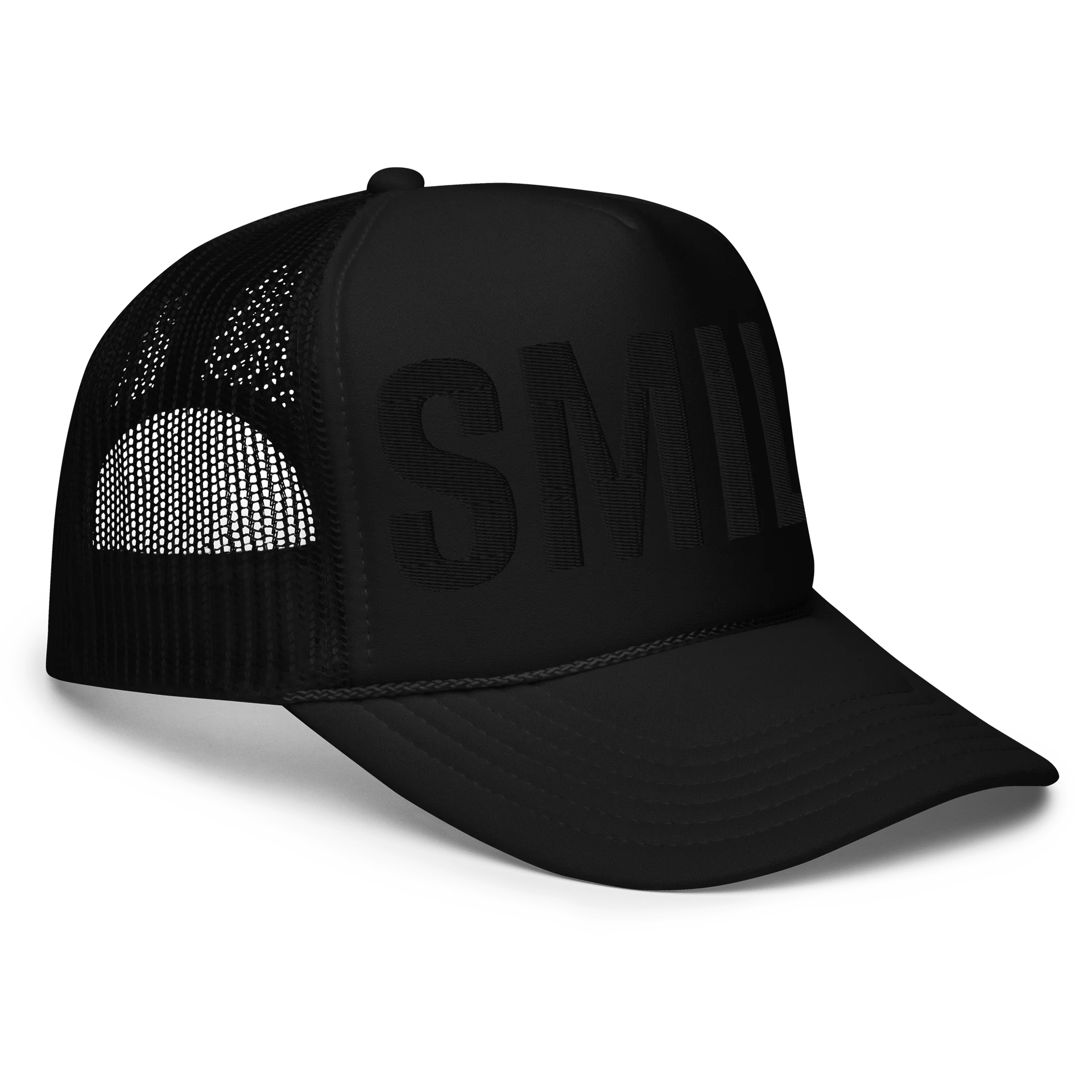 SMILE (Black Font) Foam Trucker Hat product image (3)