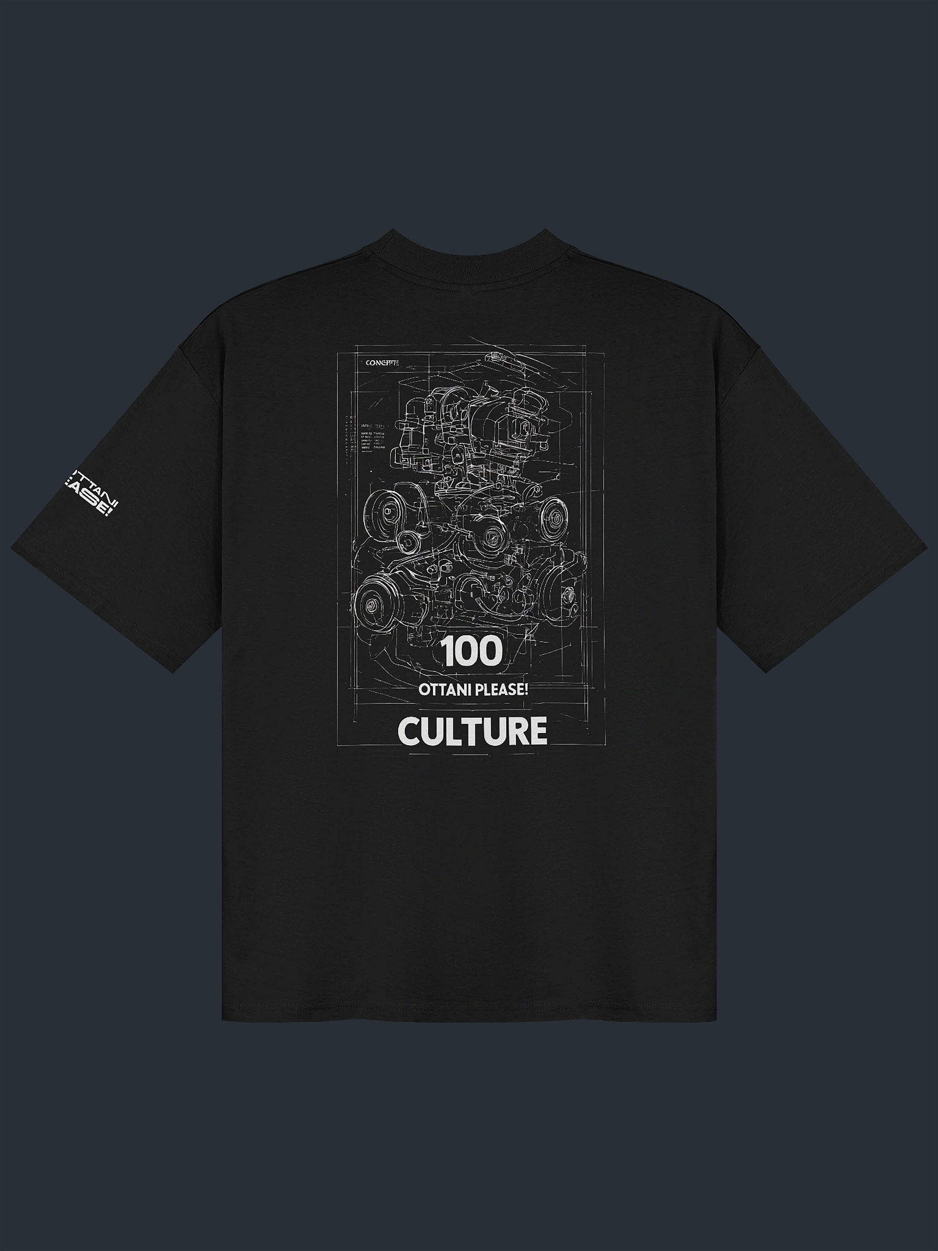 100 Ottani Please!™ Oversized Unisex Racing Streetwear Graphic T-Shirt | Redline Edition product image (1)
