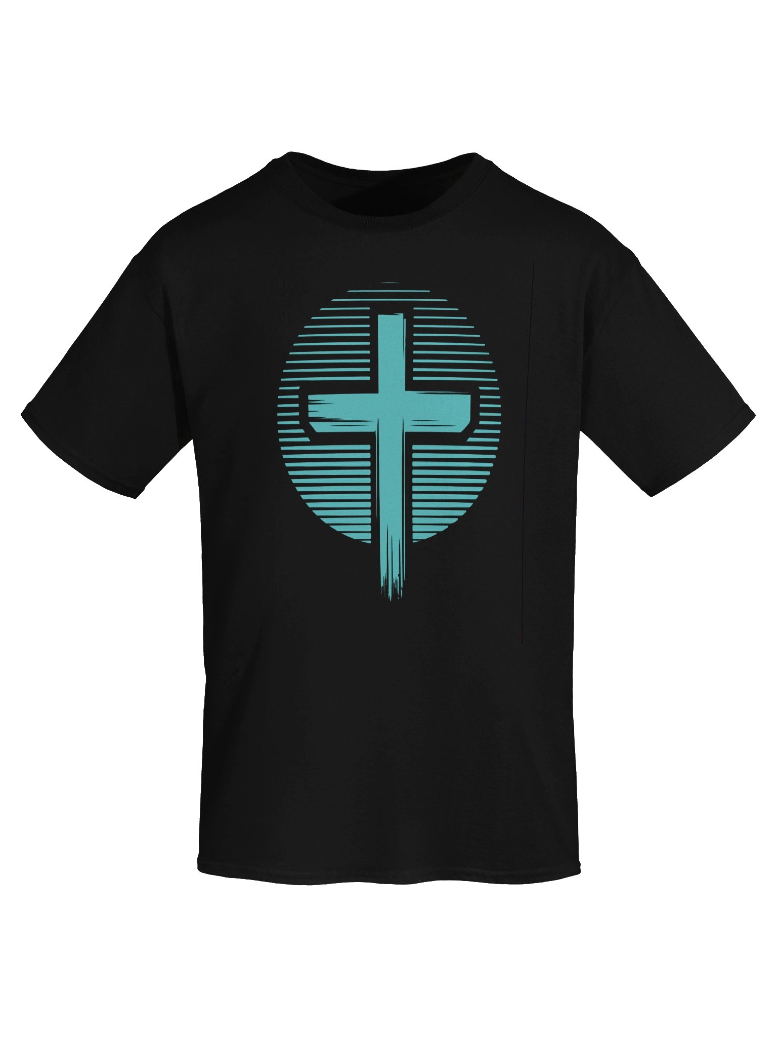 Circle Cross Teal TShirt product image (7)