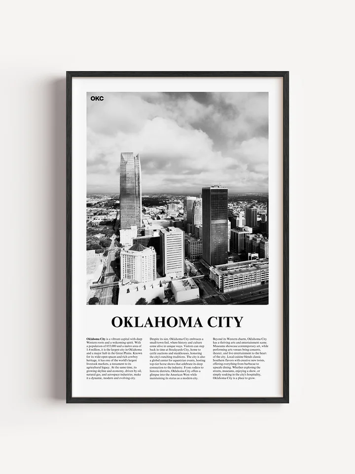Oklahoma City 01 Newspaper Poster | Framed product image (1)