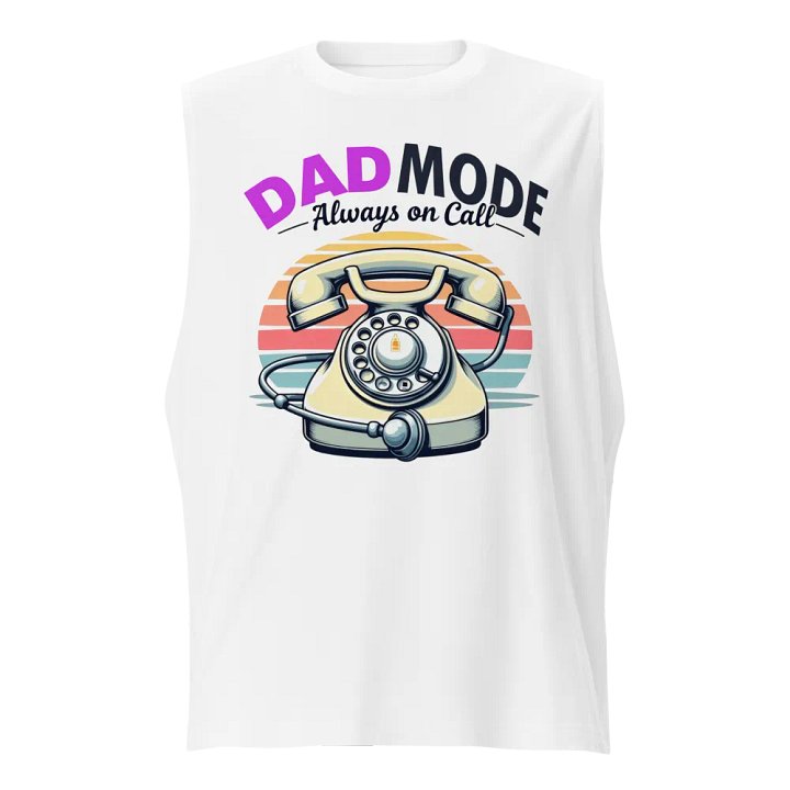 Retro Dad Mode Sunset Muscle Tank product image (1)