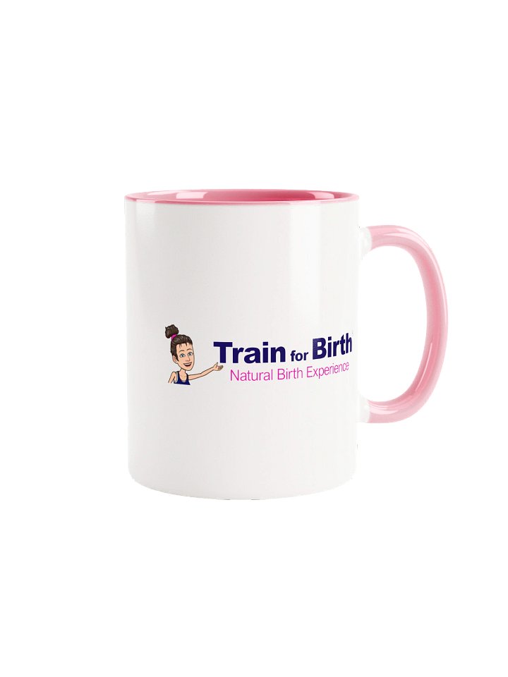 Train for Birth® 11oz Ceramic White/Pink Mug product image (1)