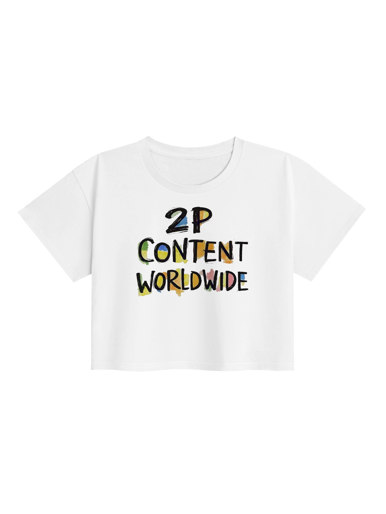 Positivity + Purpose Watercolor Crop Top product image (1)