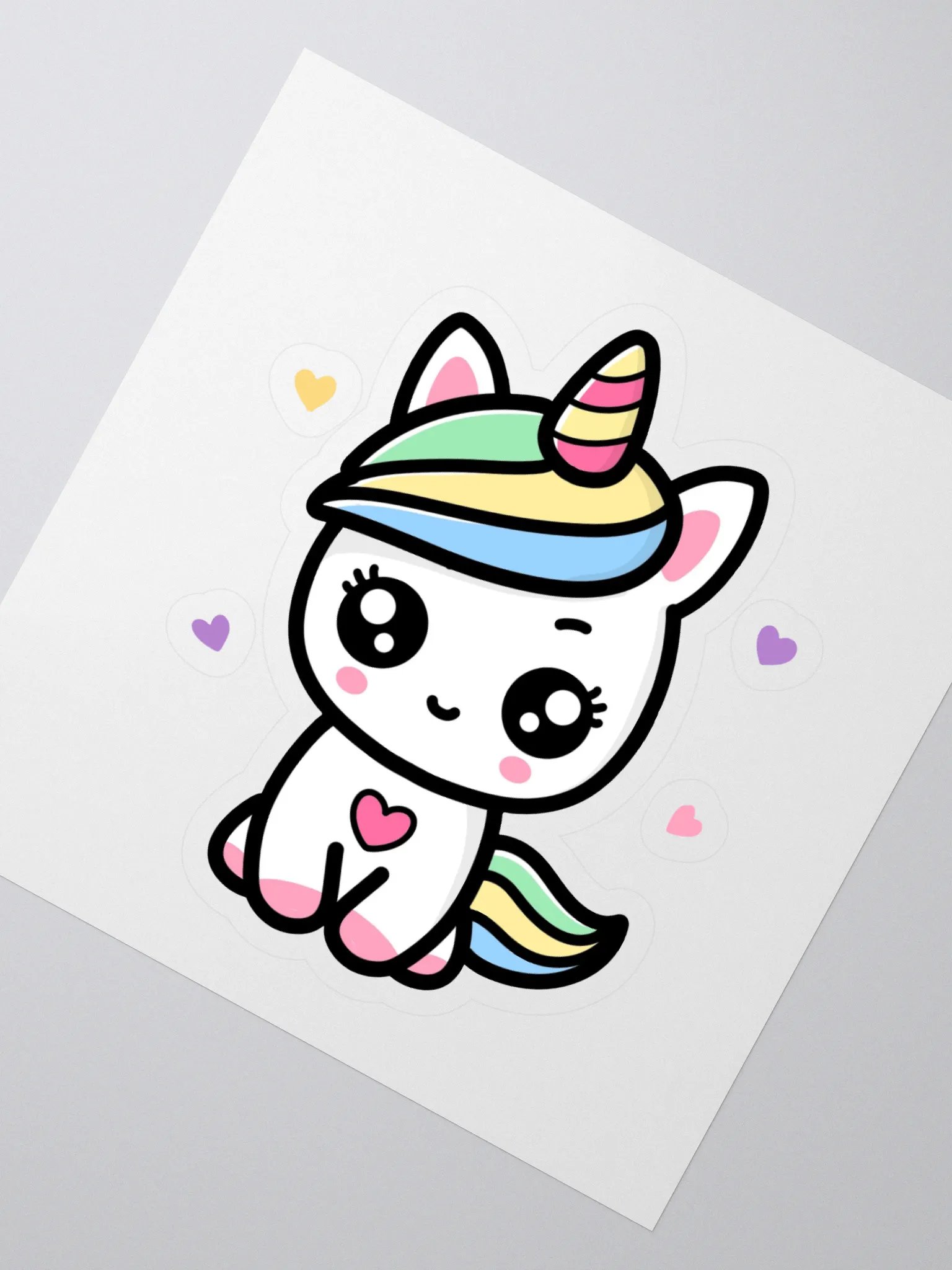 Rainbow Unicorn Kiss Cut Stickers product image (1)