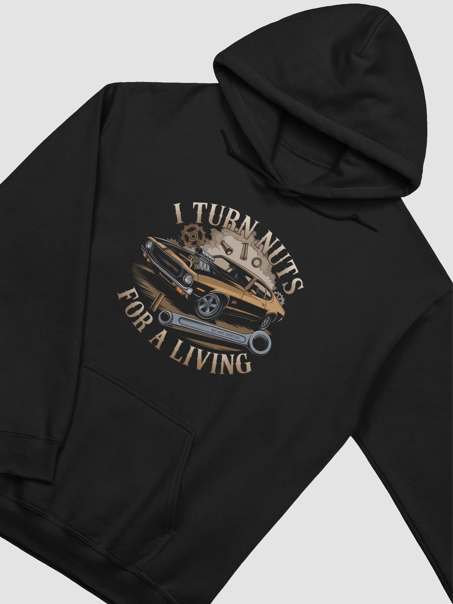 I Turn Nuts for a Living – Funny Mechanic Hoodie product image (3)