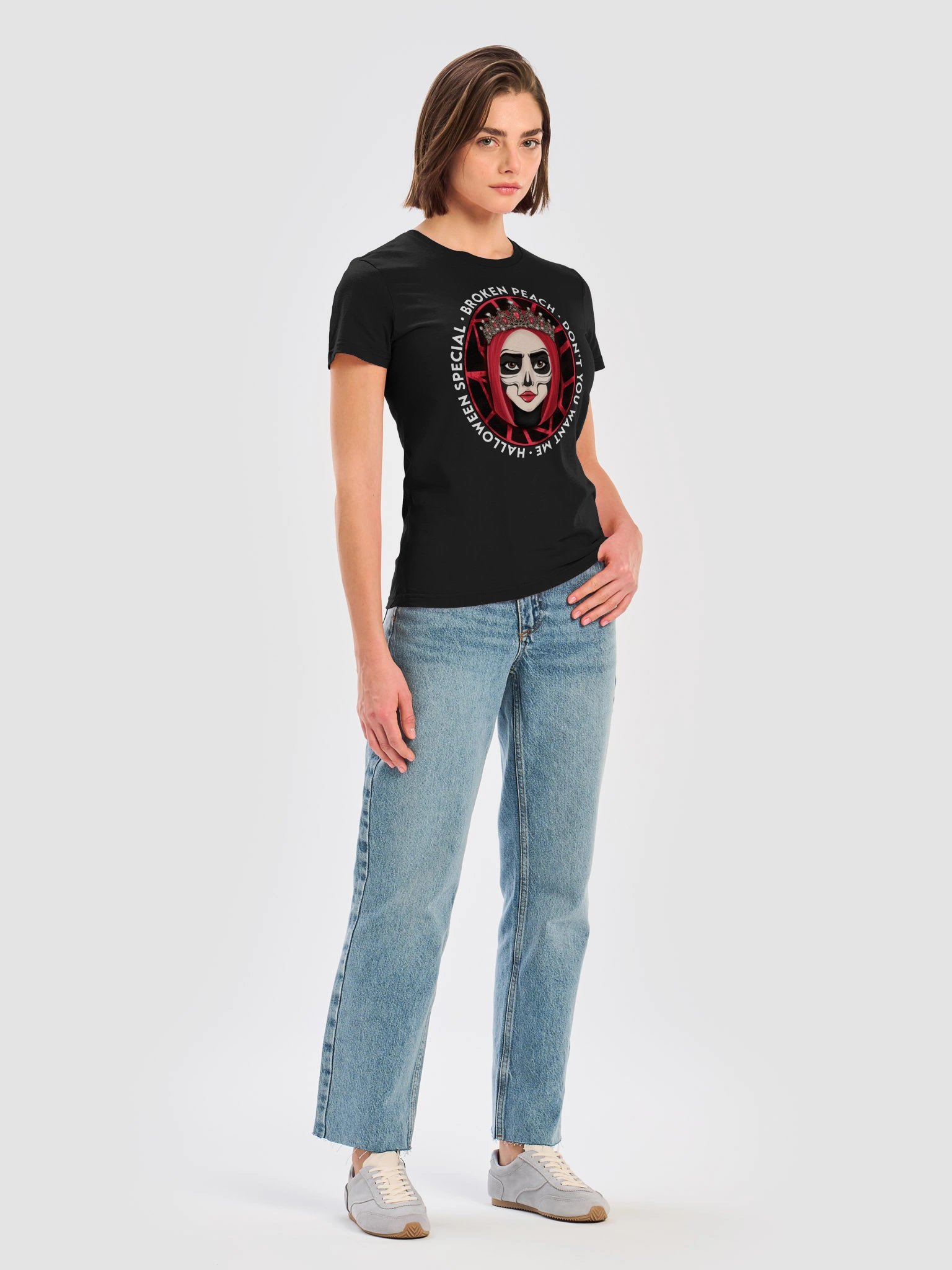 Broken Peach – Women´s Don’t You Want Me Halloween T-Shirt product image (7)