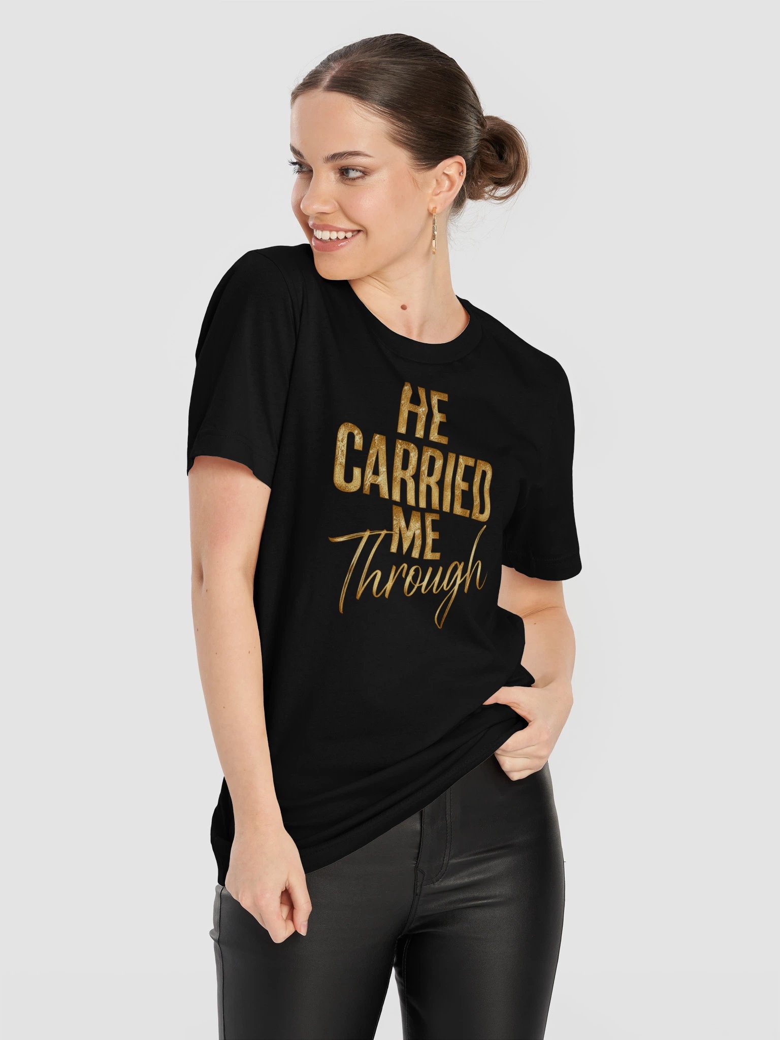 Joshua Clark He Carried Me Through Gold T-Shirt product image (51)