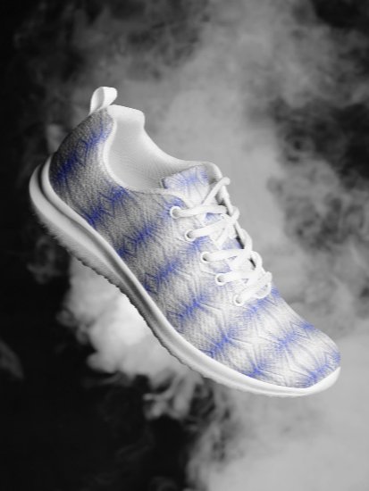 Electric Blue Diamond Flux Diamond Blue Gradient Women's Athletic Shoes product image (1)