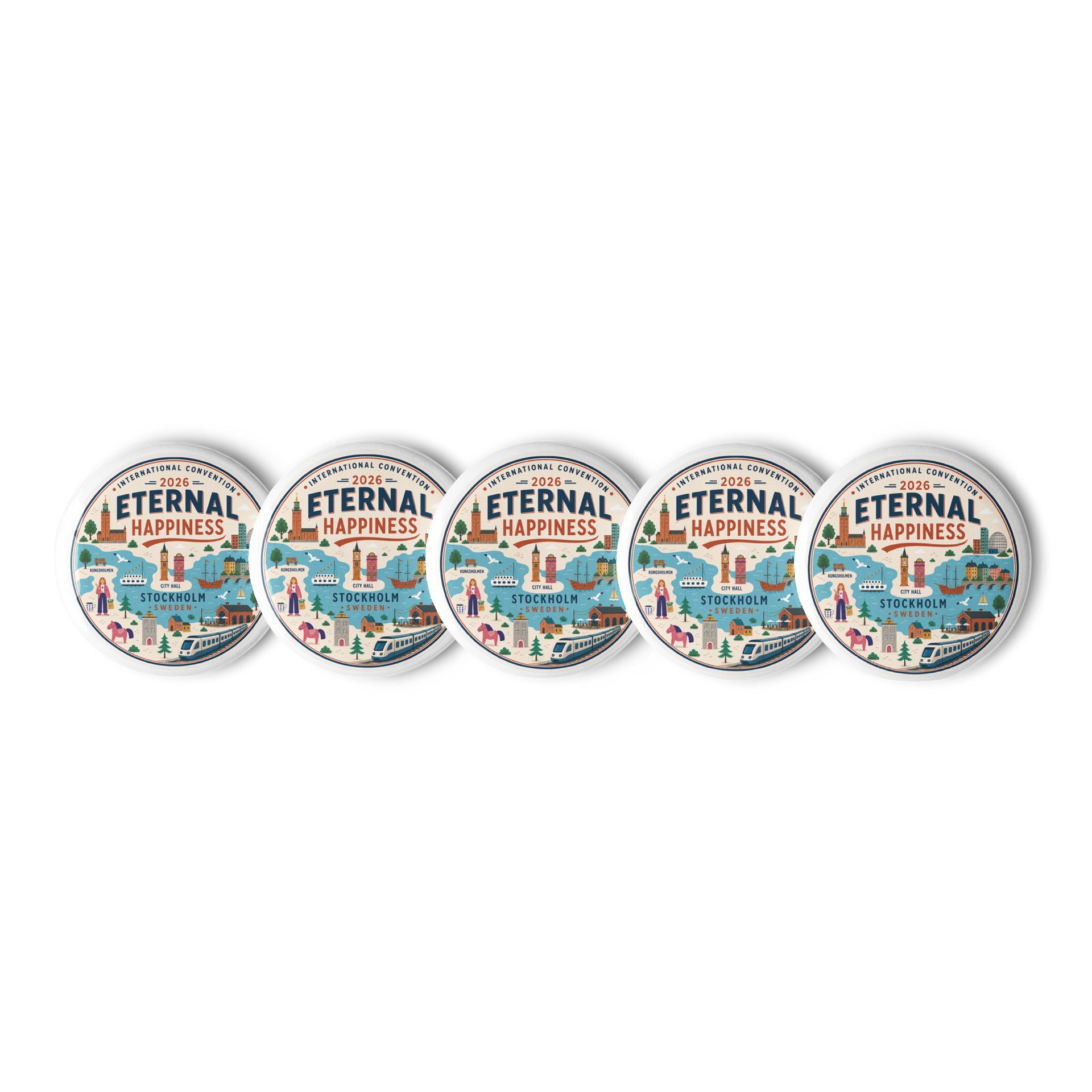 2026 Eternal Happiness International Convention Stockholm Sweden Landmark Pins product image (2)