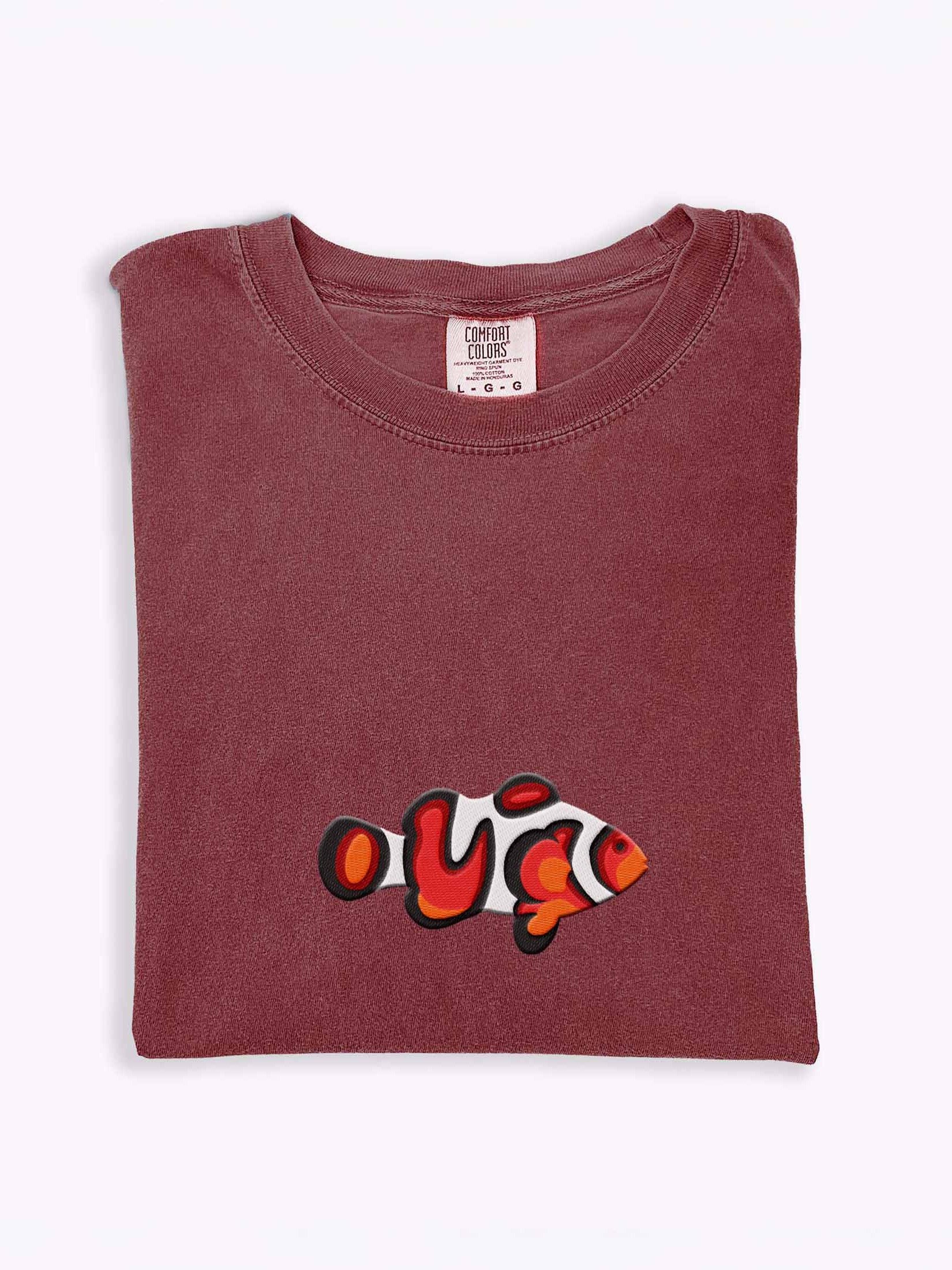 Picasso Clownfish Embroidered Premium Shirt | Saltwater Reef Aquarium Fish & Marine Life Apparel product image (1)