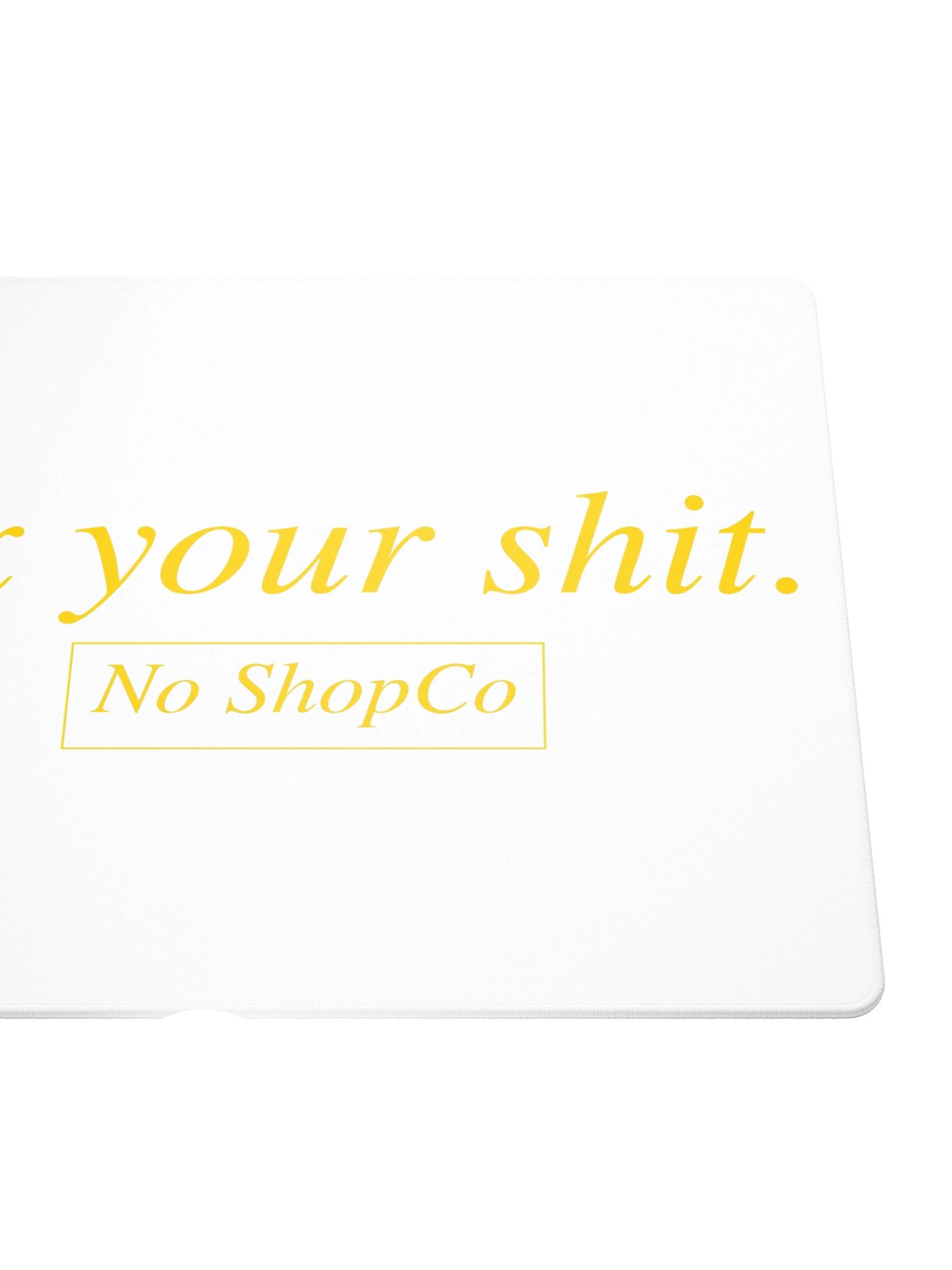 No ShopCo Gaming Mouse Pad - Yellow on White product image (5)