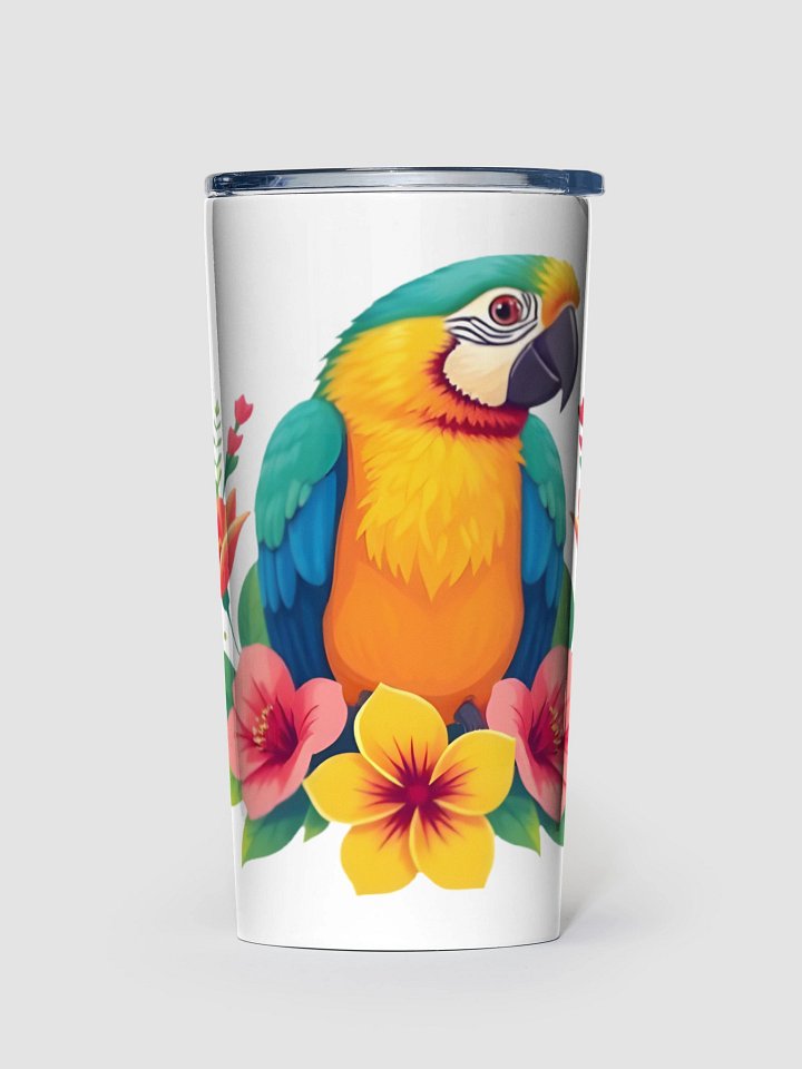 Floral Parrot 20oz Stainless Steel Tumbler product image (1)