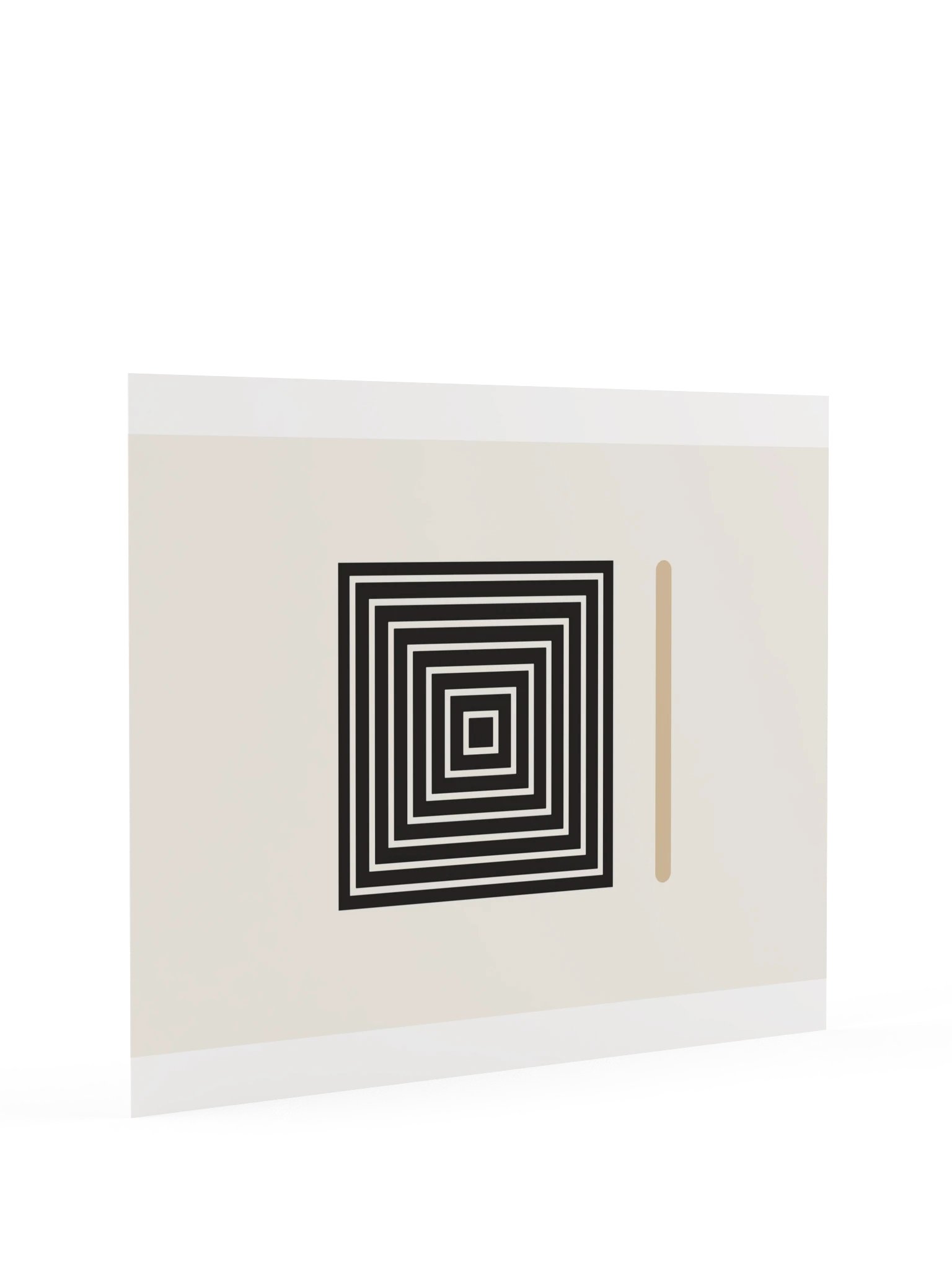 Geometric Square Line Print | Black and White Bathroom Wall Art product image (9)