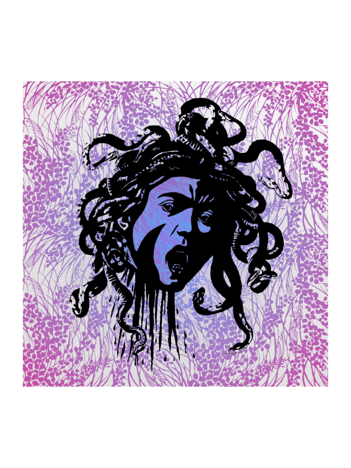 Sticker - Medusa on Purple (transparent background) | KorinGami