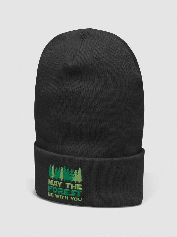 May the FOREST Be With You Cuffed Embroidered Beanie 12" Tall Winter Pines Hat product image (11)